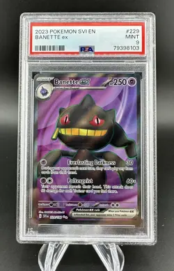 PSA 9 MINT Banette ex 229/198 Scarlet & Violet Full Art Ultra Rare Holo Pokemon - Image 1