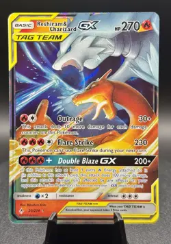 Reshiram & Charizard GX 20/214 Tag Team Unbroken Bonds NM/M Pokemon - Image 1