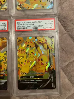 SEQUENTIAL PSA 10 Pikachu 2021 Pokemon Celebrations SWSH V-Union Set - Image 5