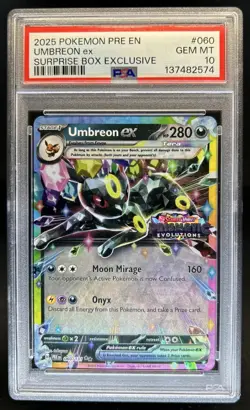 2025 Pokemon Prismatic Evolutions Umbreon ex Promos #060/131 PSA 10 GEM MINT - Image 1