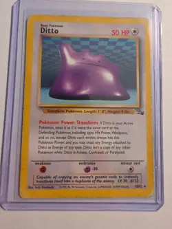 1999 Pokemon WOTC Fossil Ditto Non-Holo 18/62 HP - Image 1