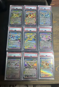 Pokemon Prismatic Evolutions Eeveelutions ex psa 9 And 10 Lot - Image 1