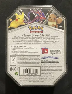 Pokemon SHSW V Powers Pikachu Tin Factory New Sealed - Image 2