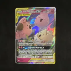 Pokemon Togepi & Cleffa & Igglybuff GX SM-Cosmic Eclipse Ultra Rare 143/236 Hol… - Image 1