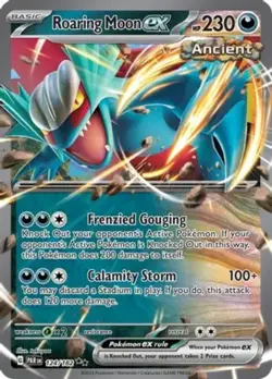 Roaring Moon ex - 124/182 - Double Rare NM, English Pokemon Paradox Rift - Image 1
