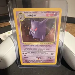 Pokemon Gengar Fossil Holo Rare Stage 2 80 HP 5/62 English 1999 - Image 1