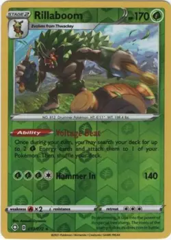 Rillaboom - 013/072 - Holo Rare - Reverse Holo NM, English Pokemon Shining Fates - Image 1