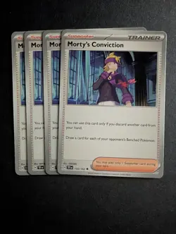 4x Morty's Conviction 155/162 - Temporal Forces - Pokemon TCG - Playset - Image 1