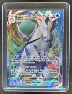 2021 Pokemon SWSH Chilling Reign Ice Rider Calyrex VMAX Ultra Rare #046/198 - Image 1