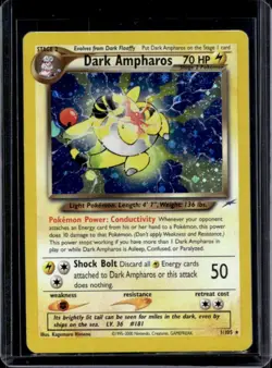 2002 Pokemon Neo Destiny Dark Ampharos Holo #1/105 - Image 1
