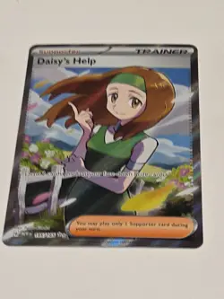 Daisy's Help 195/165 Ultra Rare Scarlet & Violet Pokemon Trainer Full Art Nm - Image 4