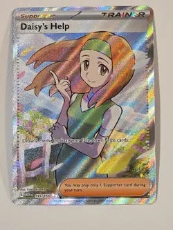 Daisy's Help 195/165 Ultra Rare Scarlet & Violet Pokemon Trainer Full Art Nm - Image 5