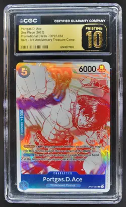 2025 ONE PIECE PORTGAS D. ACE PROMO 3RD ANNIV OP07-053 CGC 10 PRISTINE PT - Image 1