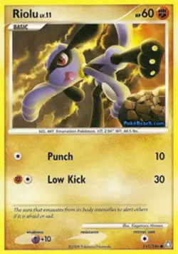Riolu - 117/146 - Common LP, English Pokemon Legends Awakened - Image 1