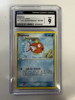 2004 Pokemon Magikarp 65/109 Team Rocket Returns Regular CGC 9 Trading Card Game - Image 1