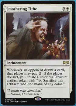 Smothering Tithe Ravnica Allegiance PLD White Rare CARD (516209) ABUGames - Image 1