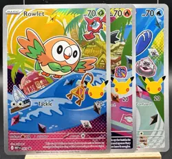 First Partner Series 1 IR Alola Set (3 Cards) 43, 44, 45 Promo Pokemon TCG NM - Image 1