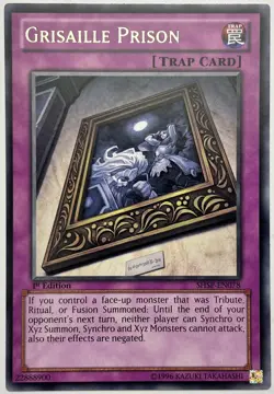 SHSP-EN078 Grisaille Prison - Rare 1st Edition Near Mint YuGiOh Card - Image 1