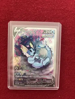 Pokemon Vaporeon V SWSH183 Rapid Strike Promo Holo 210 HP 90 ATK Water Card - Image 1