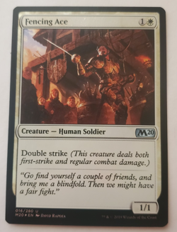 1x Fencing Ace FOIL M20 Core Set 2020 MTG Magic the Gathering NM - Image 1