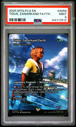 2025 MTG FINAL FANTASY THROUGH THE AGES #0058 TIDUS ZANARKAND FAYTH PSA 9 - Image 1