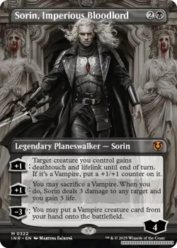 Sorin, Imperious Bloodlord (Borderless) [INR - 322] - NM TCG MTG - Image 1