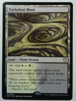 Turbulent Moor *Rare* Magic MtG x1 SOC Commander Secrets of Strixhaven - Image 1