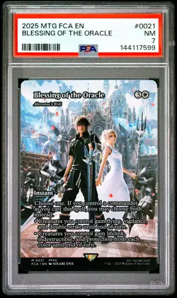 2025 MTG FINAL FANTASY THROUGH THE AGES #0021 BLESSING OF THE ORACLE PSA 7 - Image 1