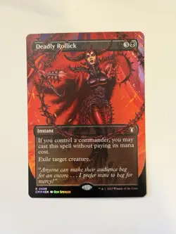 Deadly Rollick (Borderless) Commander Masters Foil NM Free Ship - Image 1