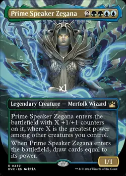 MTG Foil Anime Borderless Ravnica Remastered RVR Prime Speaker Zegana MINT - Image 1