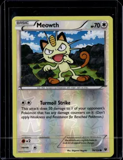 Meowth - 74/124 / XY - Fates Collide 2016 LP / Pokemon TCG - Image 1