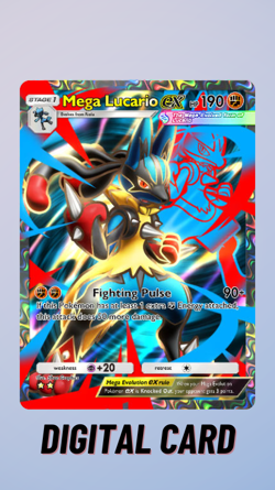 Mega Lucario EX Pulsing Aura Pokemon TCG Pocket 2 Star ⭐⭐ (English) - Image 1