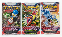 3x POKEMON SCARLET & VIOLET BASE SET BOOSTER PACKS NEW SEALED - Image 1