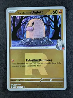 2026 Pokemon TEAM ROCKET'S DIGLETT #100/217 Ascended Heroes Rocket Reverse Holo - Image 1