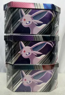 ×3 SET TINS UMBREON SYLVEON ESPEON Pokemon Heros Eevee Honeycomb 2022 SEALED NEW - Image 3
