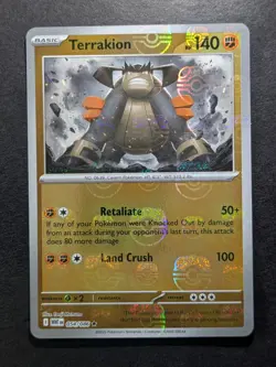 2025 Pokemon TERRAKION #054/086 White Flare Master Ball Reverse Holo Rare - Image 1