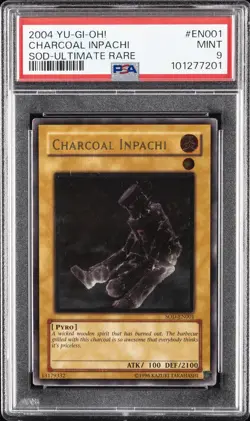 2004 YU-GI-OH! SOD-SOUL OF THE DUELIST ULTIMATE RARE CHARCOAL INPACHI PSA 9 - Image 1