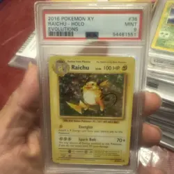 2016 Pokemon TCG Raichu Evolutions Holo Card 36/108 PSA 9 Mint Low Pop - Image 1