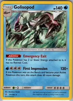 Golisopod 51/236 Holo SM - Unified Minds - Pokemon Card - NM - Image 1