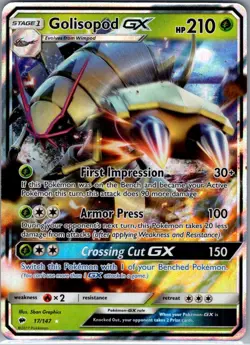 Golisopod GX 17/147 SM - Burning Shadows - Pokemon Card - NM - Image 1