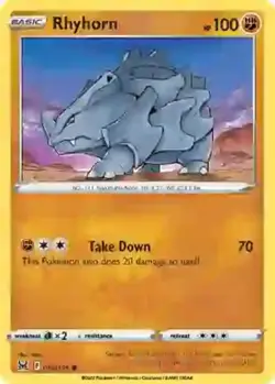 Rhyhorn - 089/196 - Common NM, English Pokemon Lost Origins - Image 1
