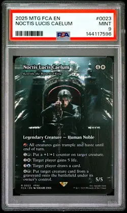 2025 MTG FINAL FANTASY THROUGH THE AGES #0023 NOCTIS LUCIS CAELUM PSA 9 - Image 1
