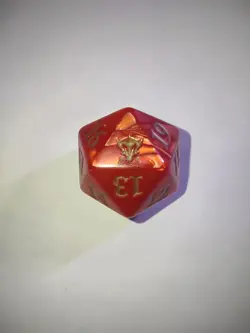 MTG Magic the Gathering Spindown Dragons Of Tarkir Dragonfury Red D20 Die Dice - Image 1