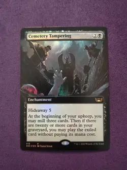 Cemetery Tampering 418 Extended Art Foil Streets of New Capenna SNC MTG NM - Image 1