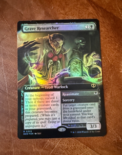 Grave Researcher (Extended Art) #325 (Foil) NM Secrets of Strixhaven Magic MTG - Image 1