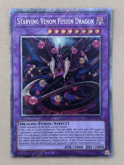 Starving Venom Fusion Dragon RA04-EN272 Platinum Secret Rare 1st Ed - Image 1