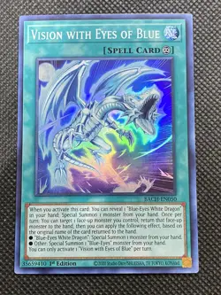 YuGiOh! - Vision with Eyes of Blue BACH-EN050 Super Rare 1st Edition Near Mint - Image 1