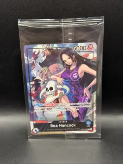 One Piece CCG Boa Hancock Leader OP07-038 Holo Special PSA 5000 Sealed - Image 1