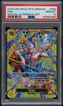 2026 One Piece Enel Special Alternate Art English OP15-EB04 #052 Gem Mint PSA 10 - Image 1