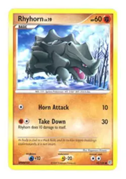 Rhyhorn - 95/130 - Common HP, English Pokemon Diamond and Pearl - Image 1